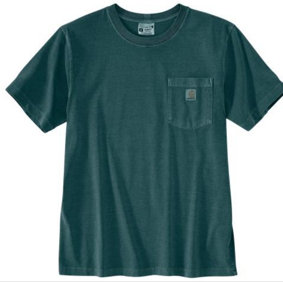 Carhartt Relaxed Fit Greenstone Midweight Garment Dyed Pocket T-ShirtSize: XL - Picture 1 of 1